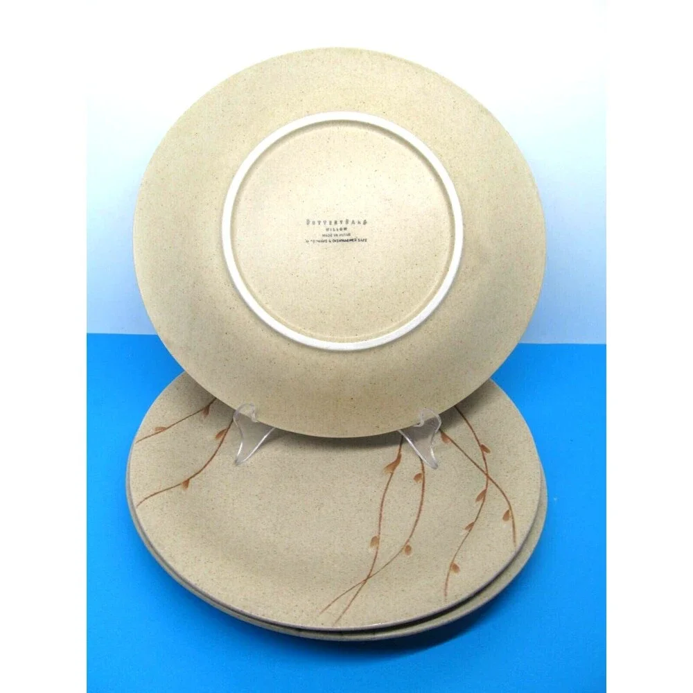 Pottery Barn Willow Set Of 3 Beige And Brown 11 1/8
